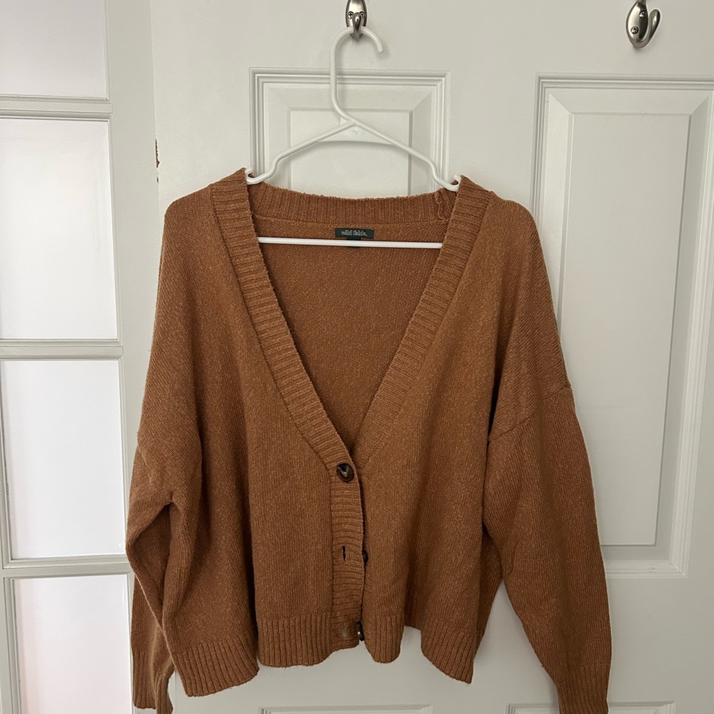 Wild Fable Brown Chunky Knit Cardigan Sweater